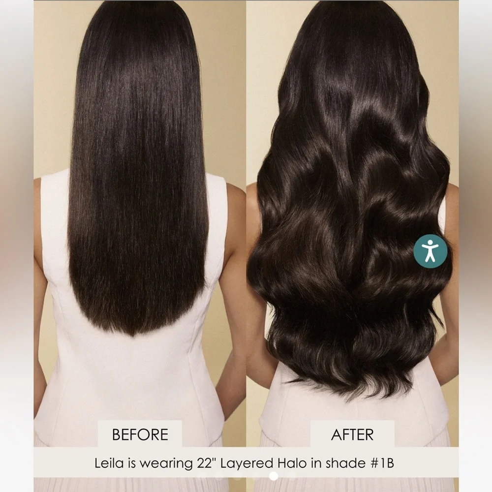 Hidden Crown Layers Halo Hair Extension Jet Black - Picture 10 of 10